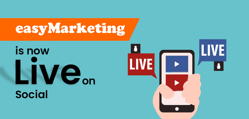 easyMarketing is now live on Twitter, Facebook, Instagram and LinkedIn
